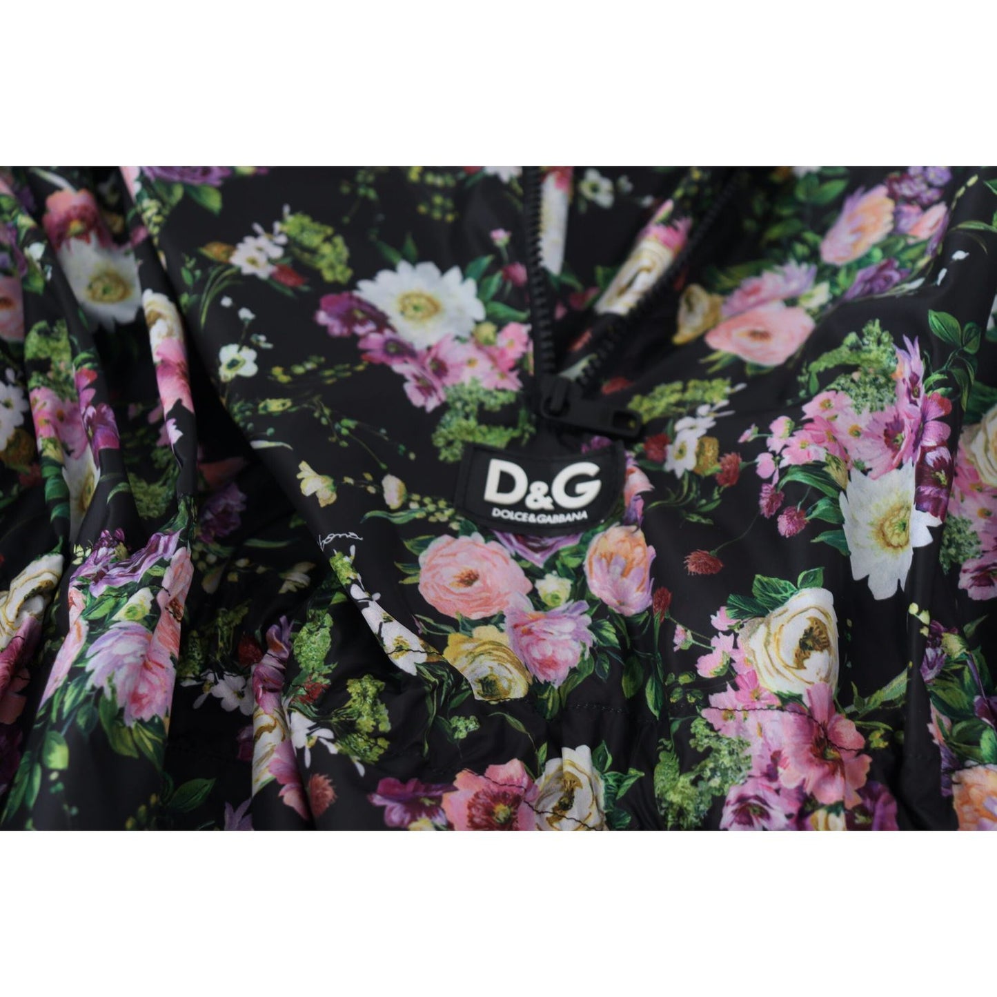 Dolce & Gabbana Elegant Floral Mini Dress with Logo Detail Dolce & Gabbana