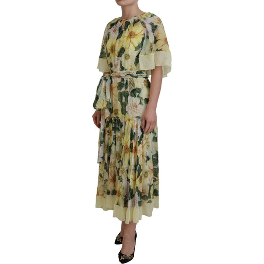 Dolce & Gabbana Elegant Silk Floral Maxi Dress Dolce & Gabbana