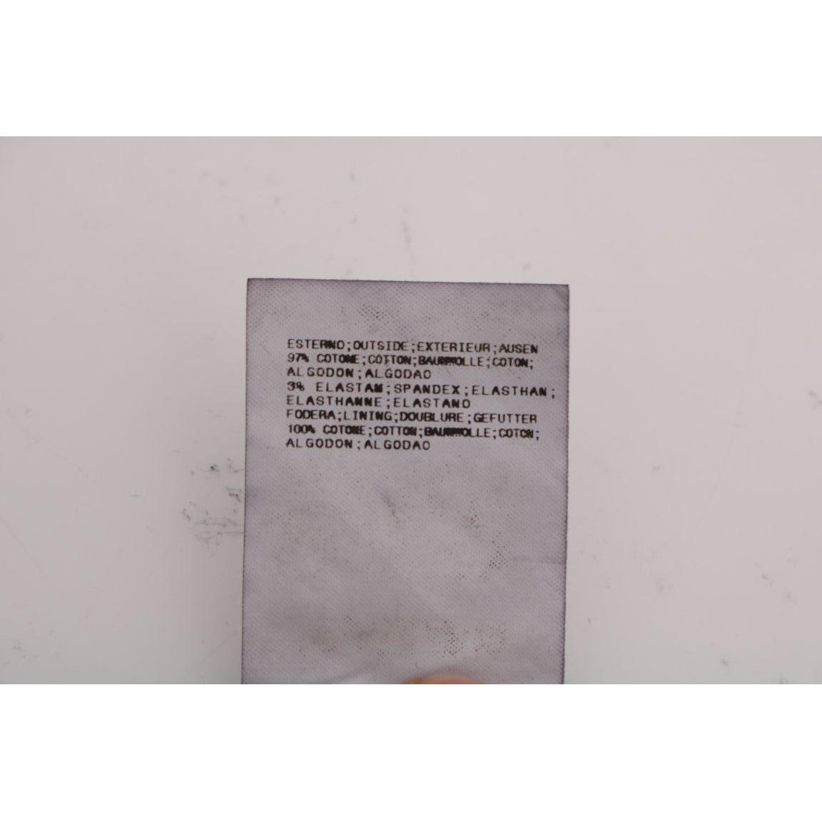 优雅修身灰色棉质长裤