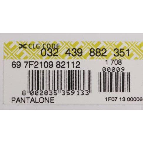 优雅修身灰色棉质长裤