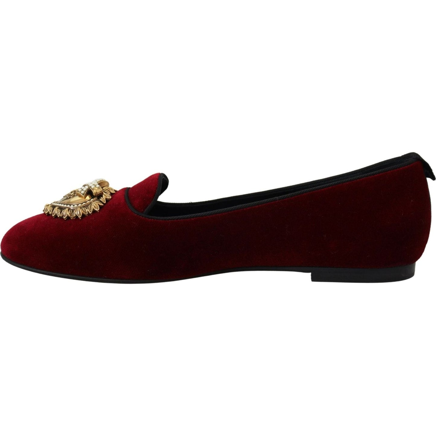 Dolce & Gabbana Bordeaux Velvet Devotion Loafers Dolce & Gabbana