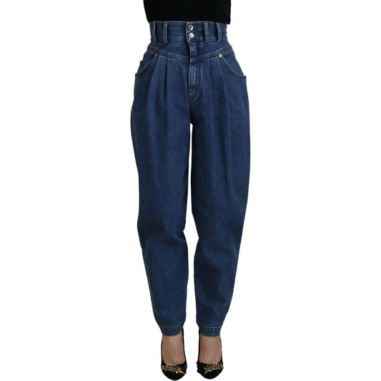 Dolce & Gabbana Blue High Waist Denim Cotton Stretch Jeans