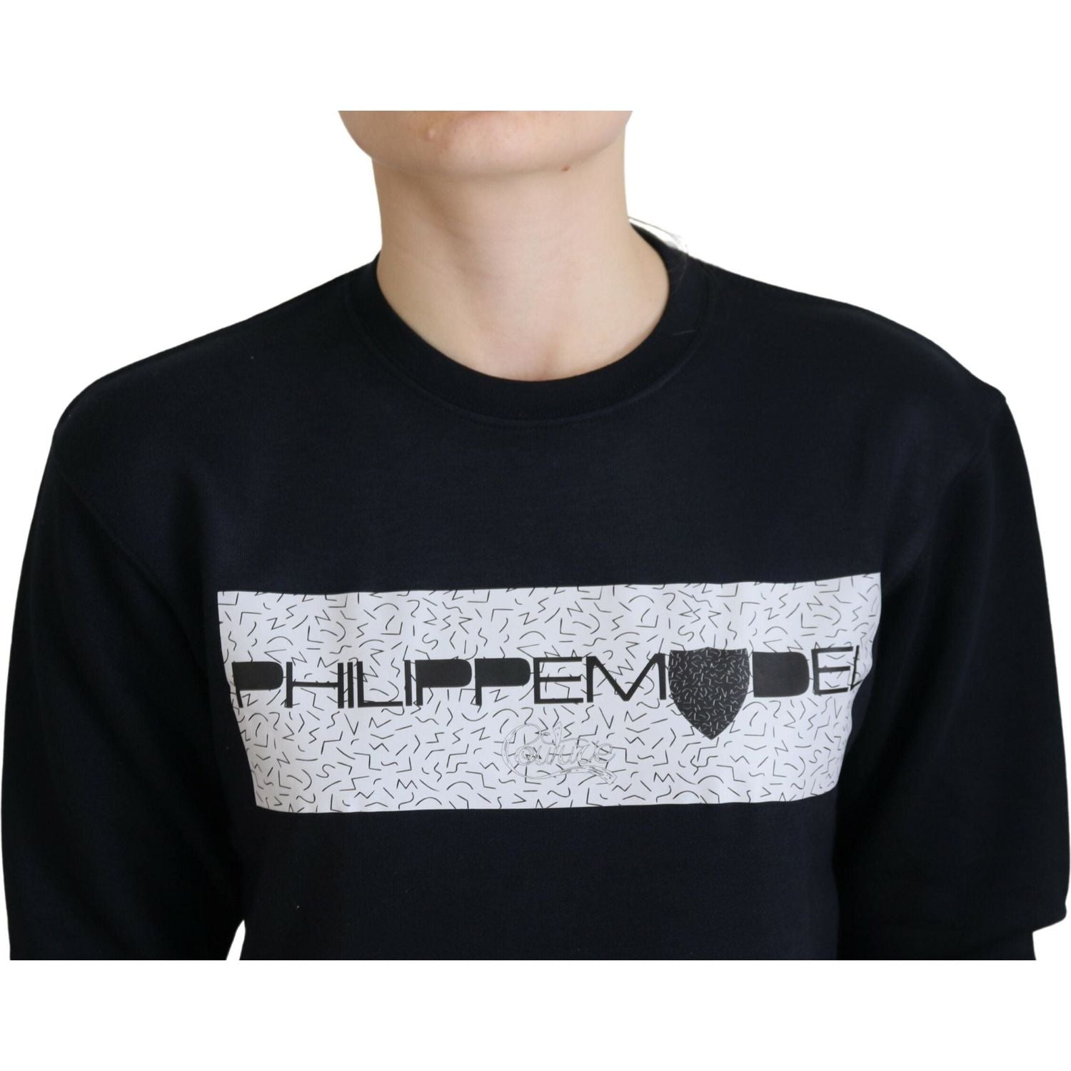 Philippe Model Black Printed Long Sleeves Pullover Sweater