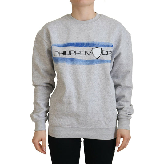 Philippe Model Gray Printed Long Sleeves Pullover Sweater Philippe Model