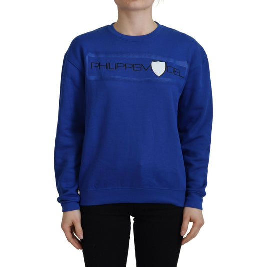 Philippe Model Blue Printed Long Sleeves Pullover Sweater Philippe Model
