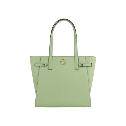 Michael Kors Carmen Large Light Sage Saffiano Leather North South Tote Handbag Michael Kors