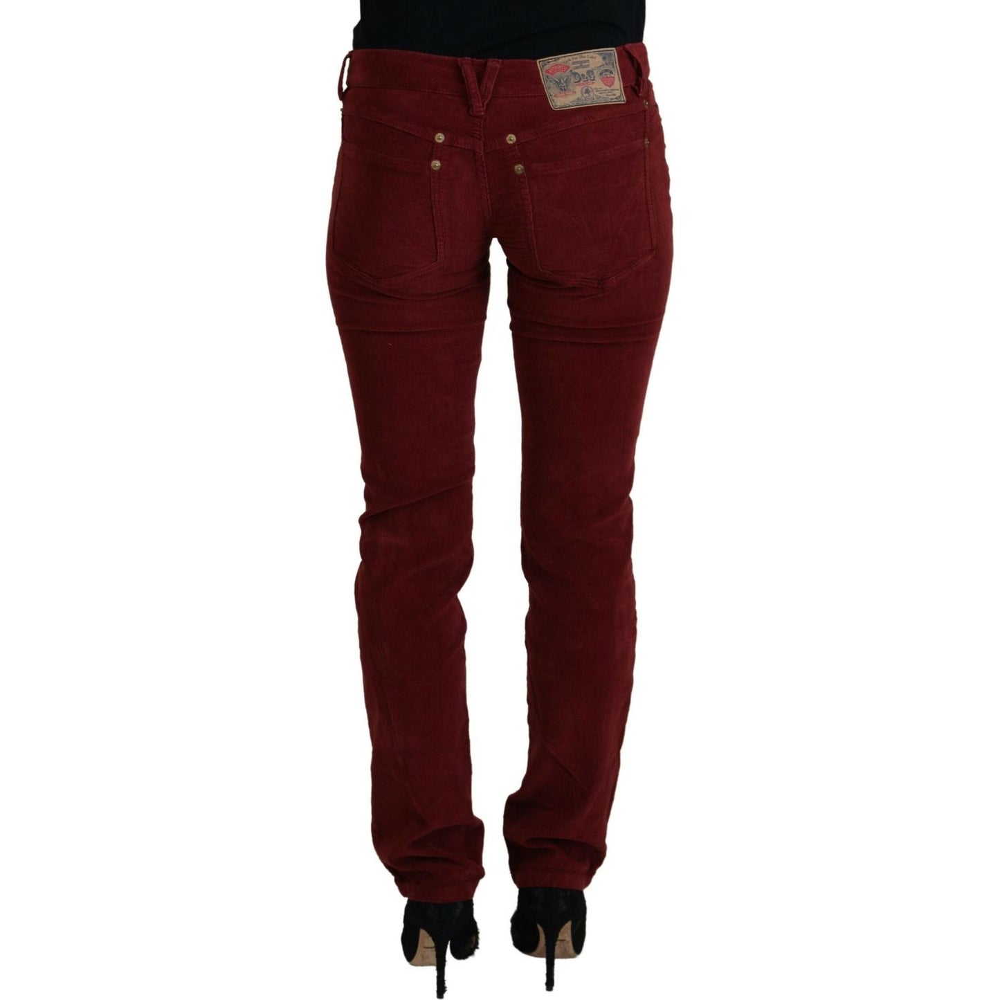 Dolce & Gabbana Chic Maroon Corduroy Pants Dolce & Gabbana