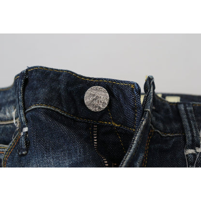 Acht Blue Cotton Slim Fit Women Casual Denim Jeans Acht