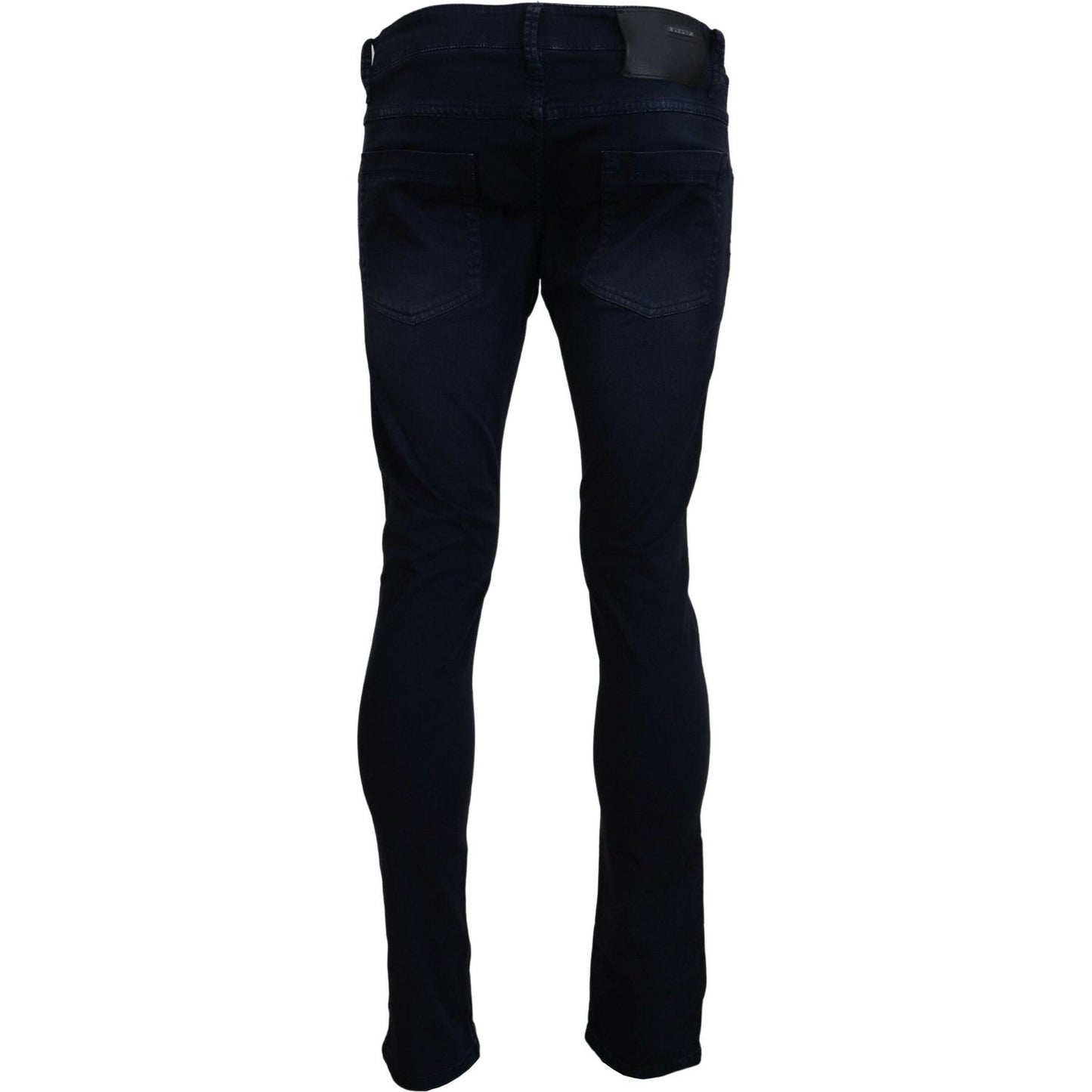 Acht Blue Cotton Tapered Slim Fit Men Casual Denim Jeans Acht