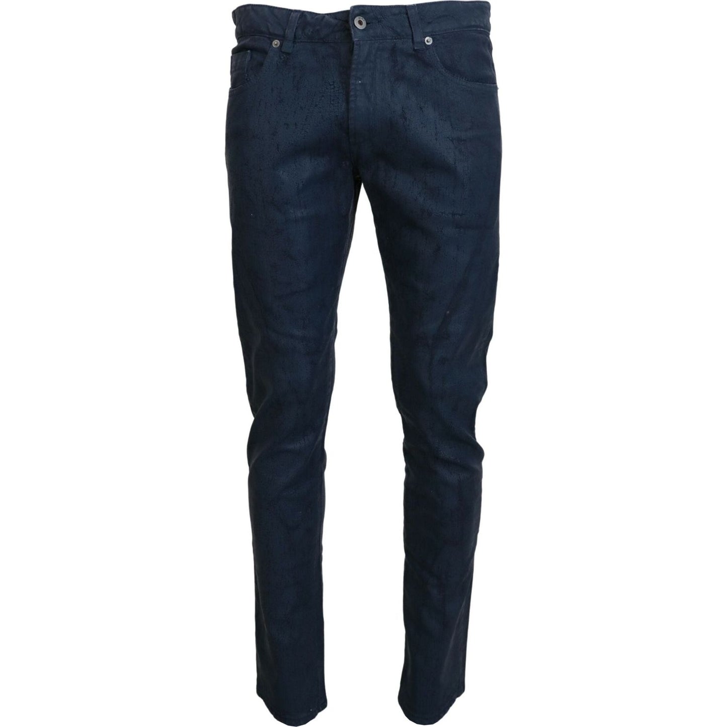 Exte Blue Cotton Tapered Slim Fit Men Casual Denim Jeans Exte