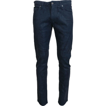 Exte Blue Cotton Tapered Slim Fit Men Casual Denim Jeans Exte