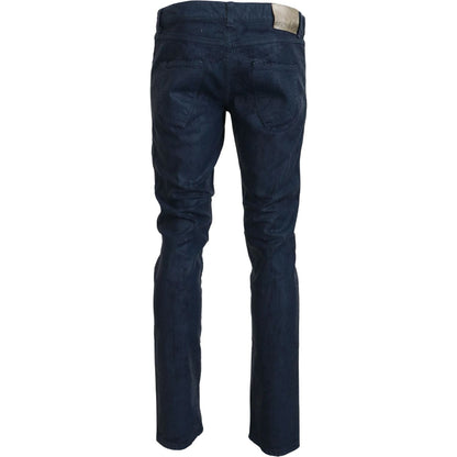 Exte Blue Cotton Tapered Slim Fit Men Casual Denim Jeans Exte