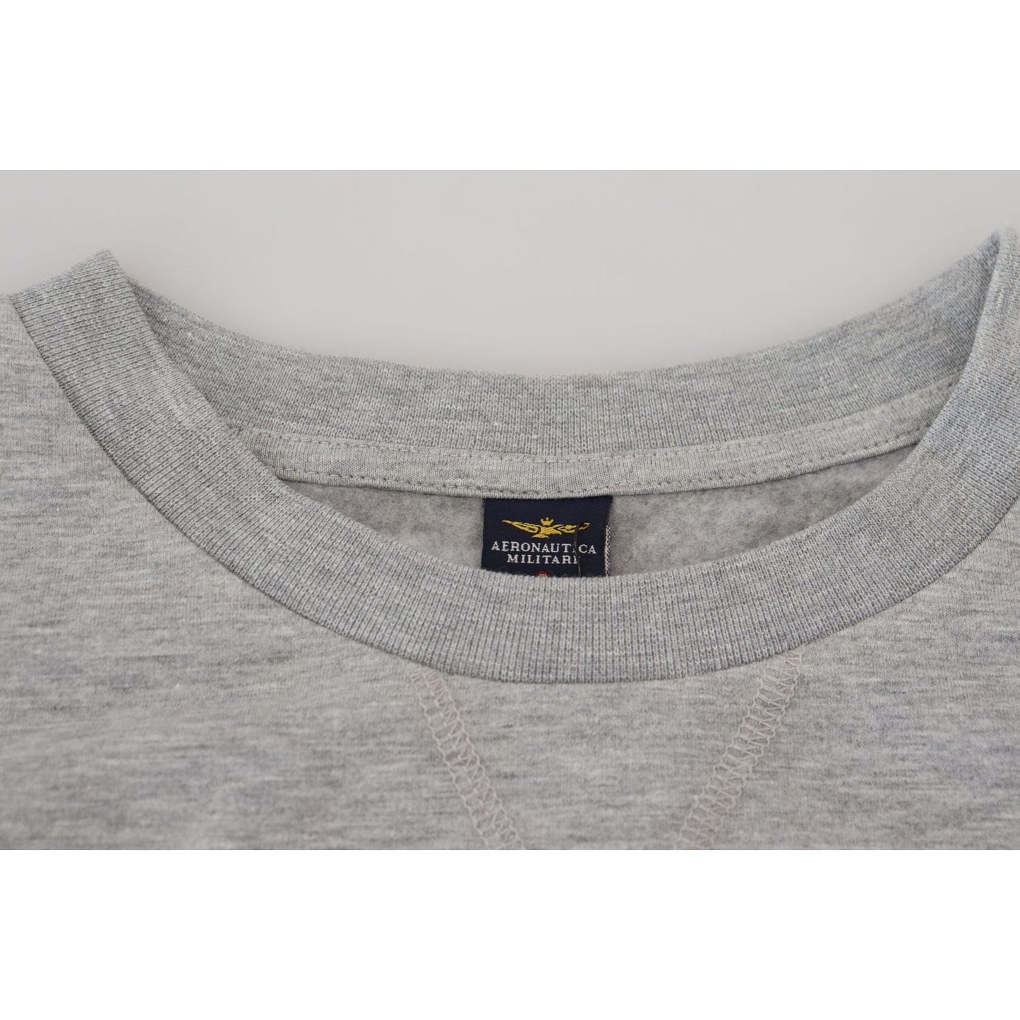 Aeronautica Militare Elegant Gray Pullover Sweater Aeronautica Militare