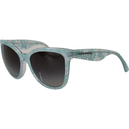 Dolce & Gabbana Blue DG4190 Lace Crystal Acetate Butterfly Sunglasses Dolce & Gabbana