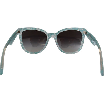 Dolce & Gabbana Blue DG4190 Lace Crystal Acetate Butterfly Sunglasses Dolce & Gabbana