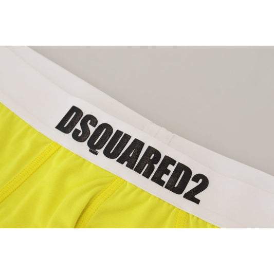 Dsquared² Chic Yellow Modal Stretch Men's Briefs Dsquared²