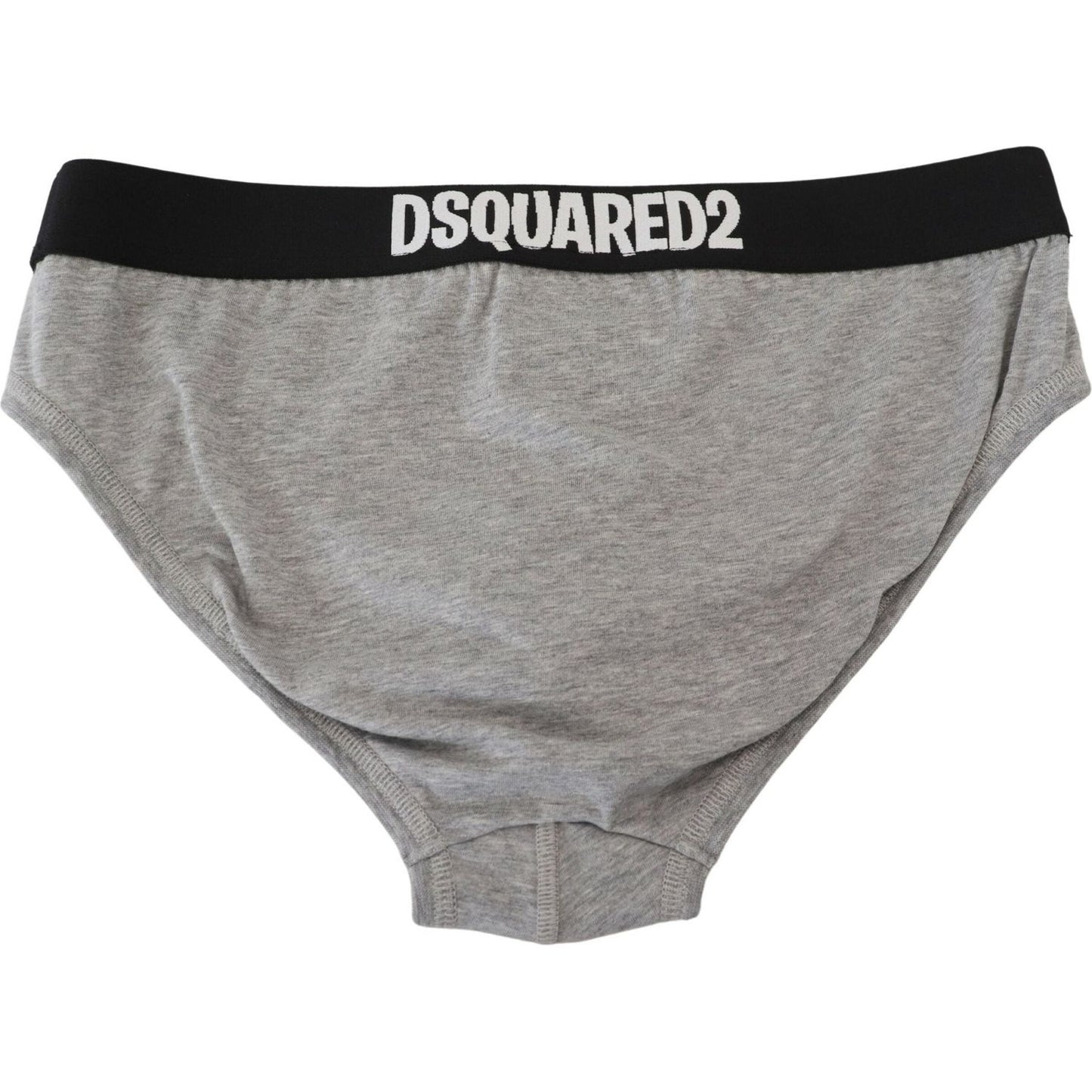 Dsquared² Elegant Gray Cotton Stretch Briefs Dsquared²