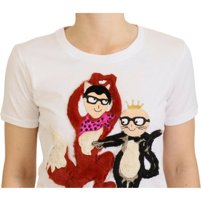 Dolce & Gabbana T-shirt Top White Textured Short Sleeve