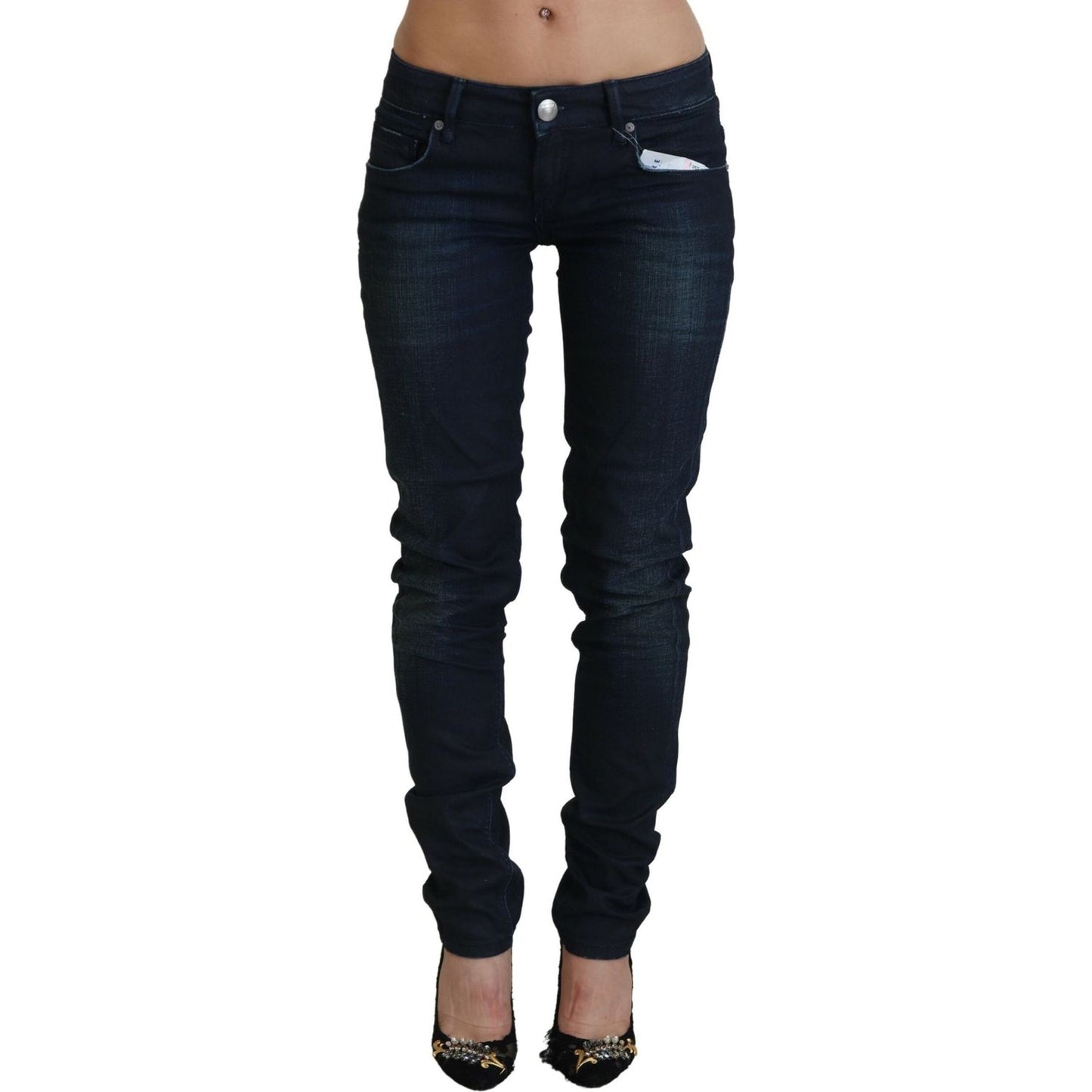 Acht Blue Low Waist Slim Fit Women Denim Jeans Acht