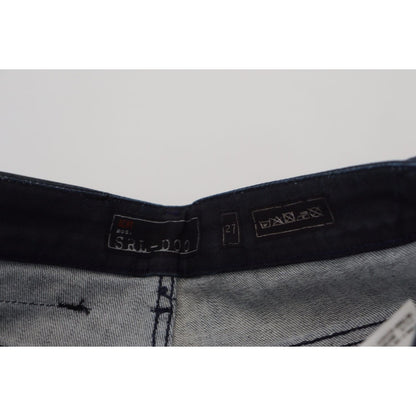 Acht Blue Washed Low Waist Slim Fit Cotton Denim Jeans Acht