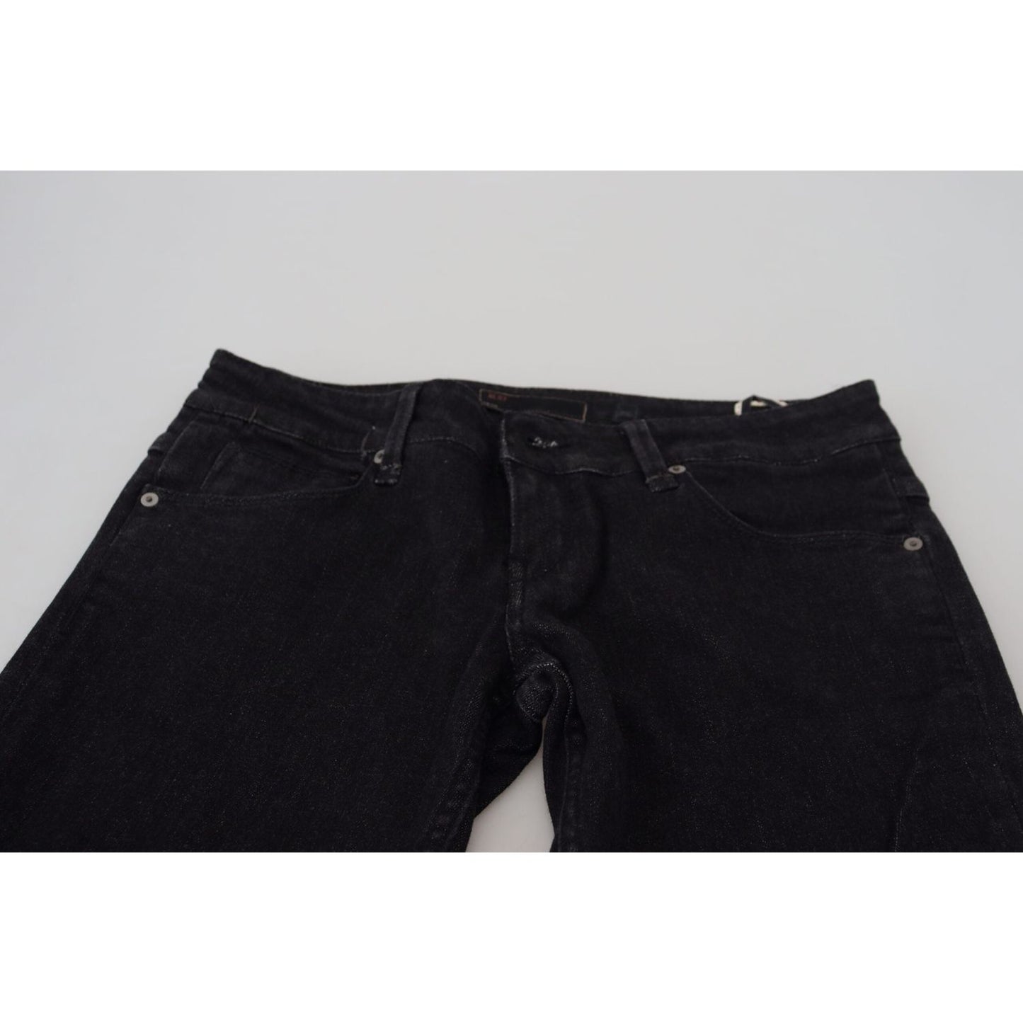 Acht Black Low Waist Slim Fit Cotton Denim Jeans Acht