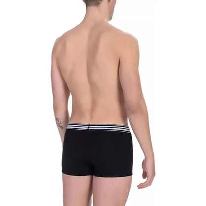 Bikkembergs Black Cotton Men's Trunk Pack Bikkembergs