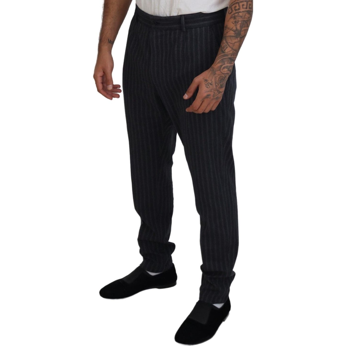 Dolce & Gabbana Elegant Striped Chino Dress Pants Dolce & Gabbana