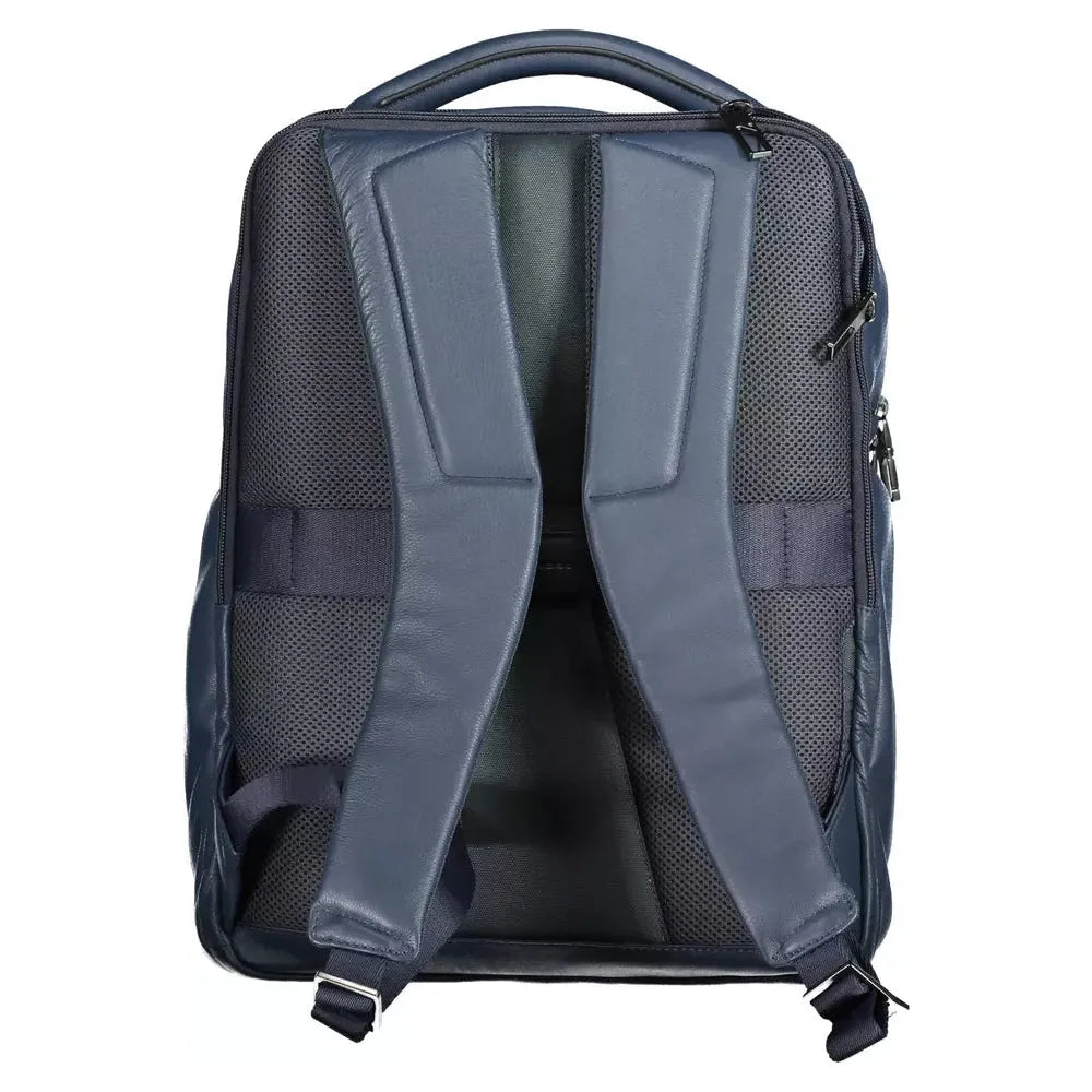 Piquadro Blue Leather Men Backpack Piquadro