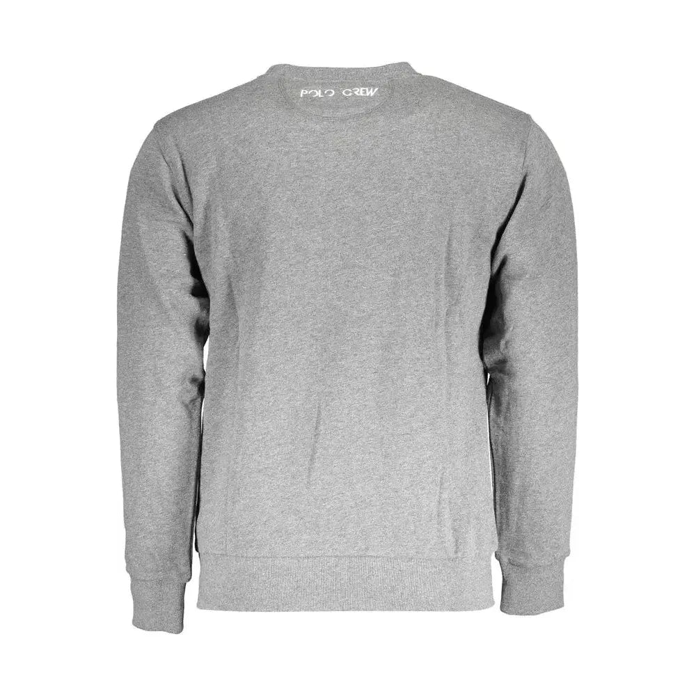 La Martina Gray Cotton Men Sweater