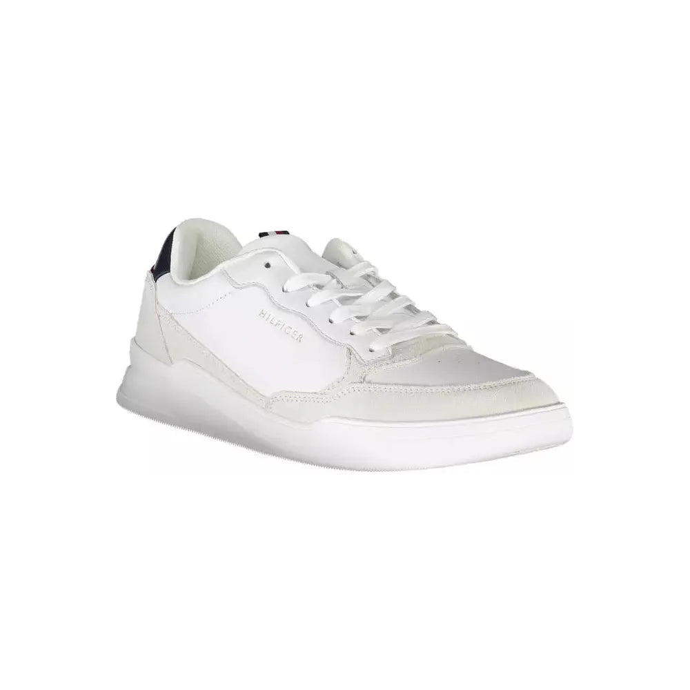 Tommy Hilfiger White Leather Men Sneaker Tommy Hilfiger