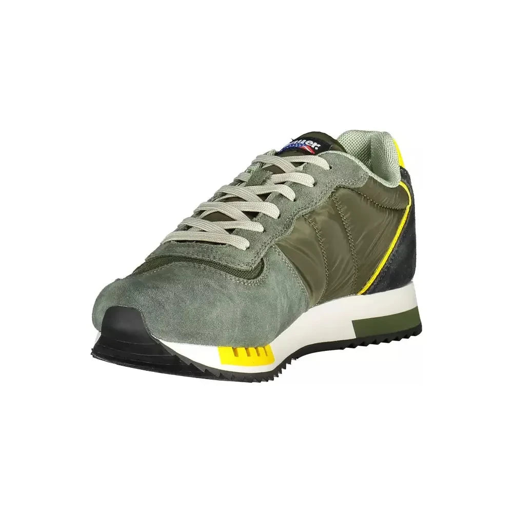 Blauer Green Leather Men Sneaker Blauer