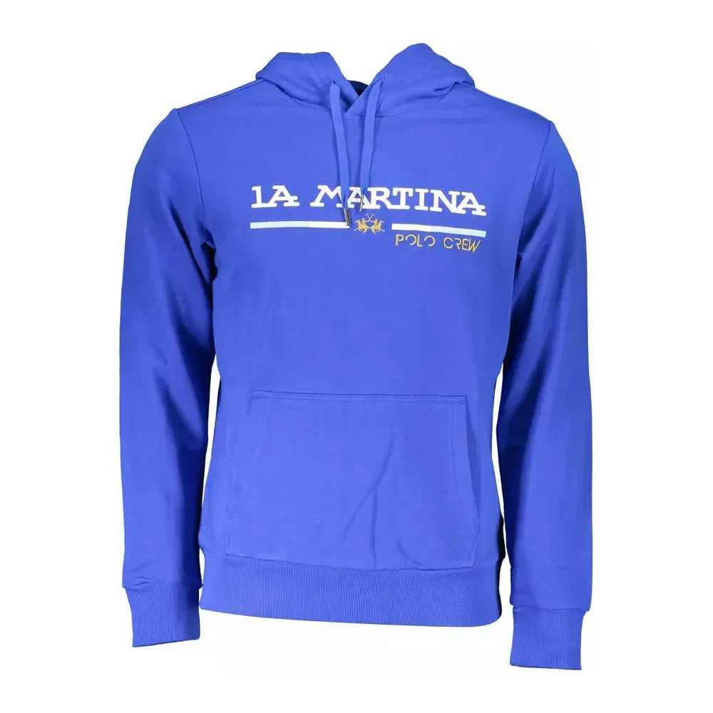 La Martina Blue Cotton Sweater