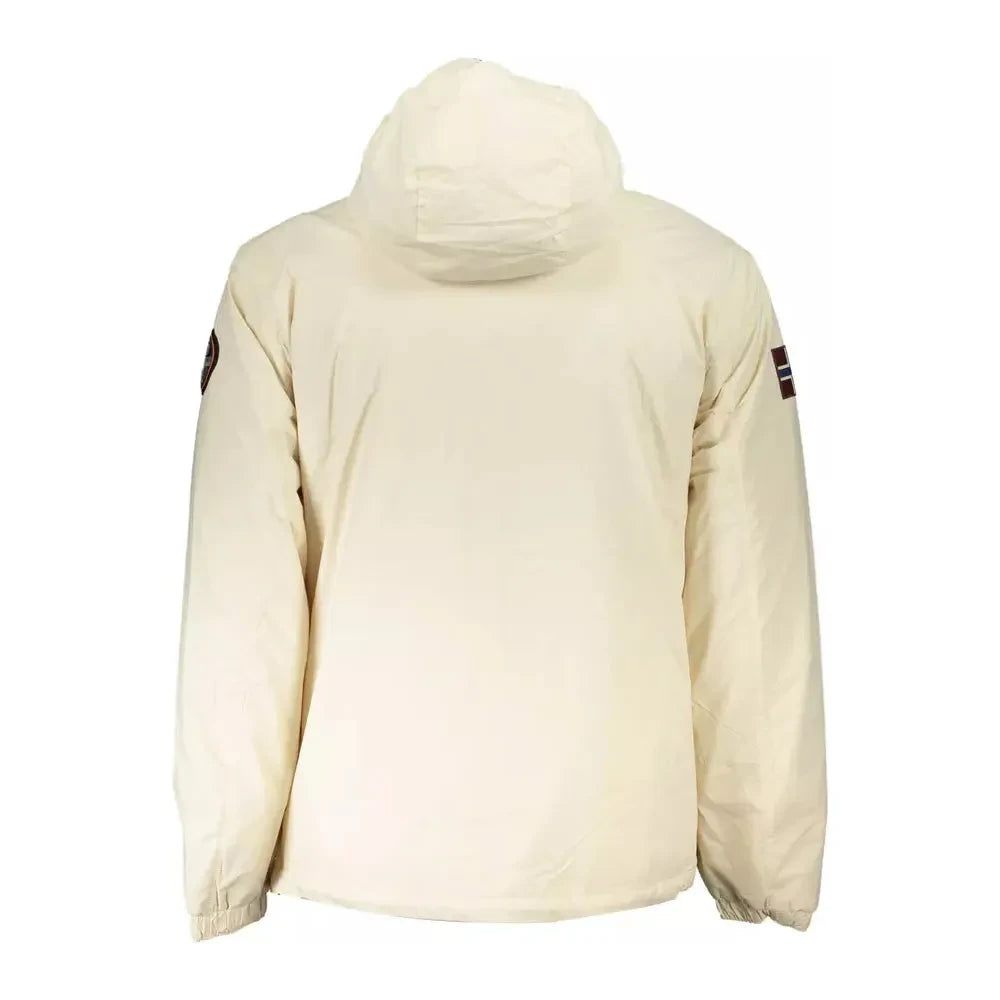 Napapijri White Polyamide Men Jacket Napapijri