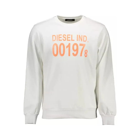 Diesel White Cotton Men's Sweater Diesel