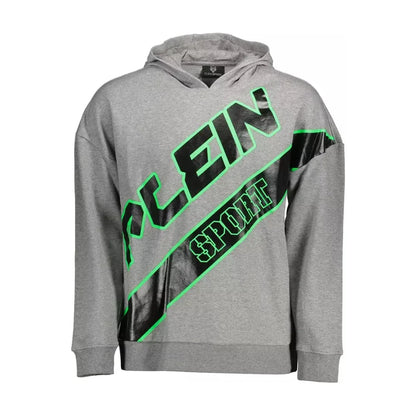 Plein Sport Gray Cotton Men Sweater Plein Sport