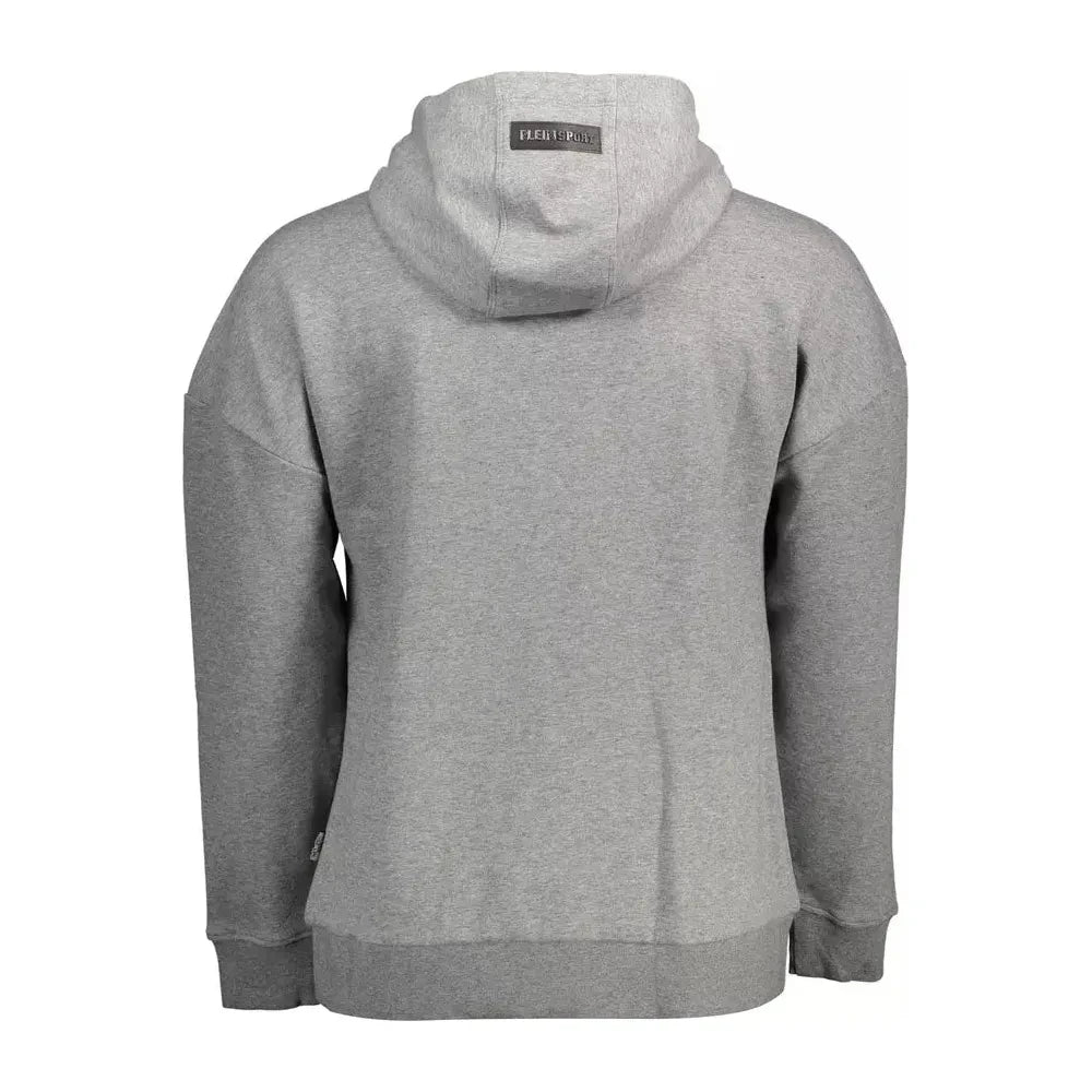 Plein Sport Gray Cotton Men Sweater