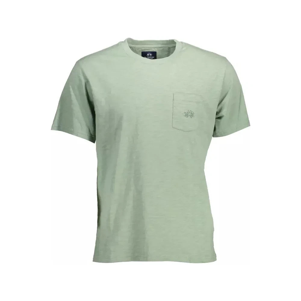 La Martina Green Cotton Men T-Shirt La Martina