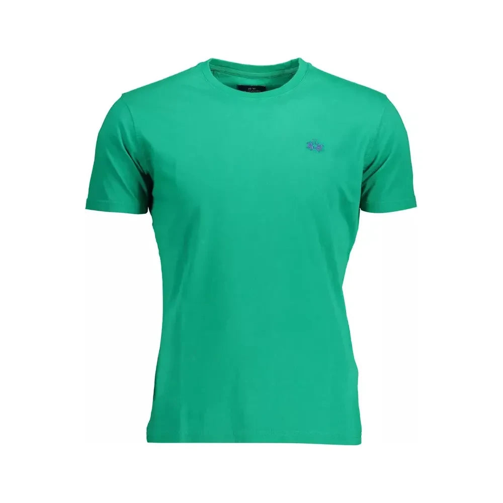 La Martina Green Cotton Men T-Shirt La Martina