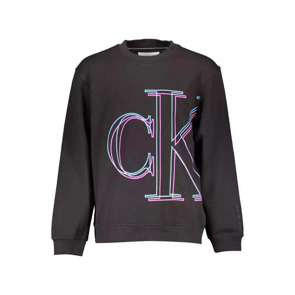 Calvin Klein Black Cotton Men Sweater Calvin Klein