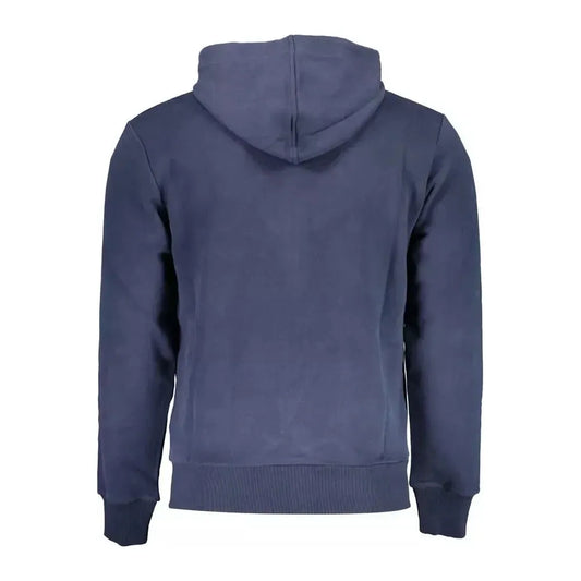 La Martina Blue Cotton Men Sweater La Martina