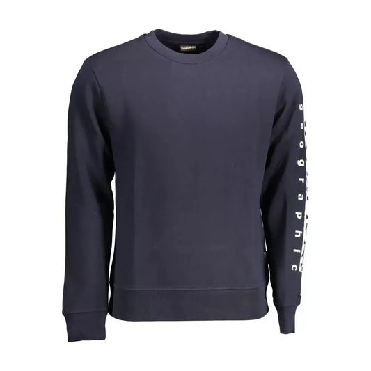 Napapijri Blue Cotton Men Sweater Napapijri