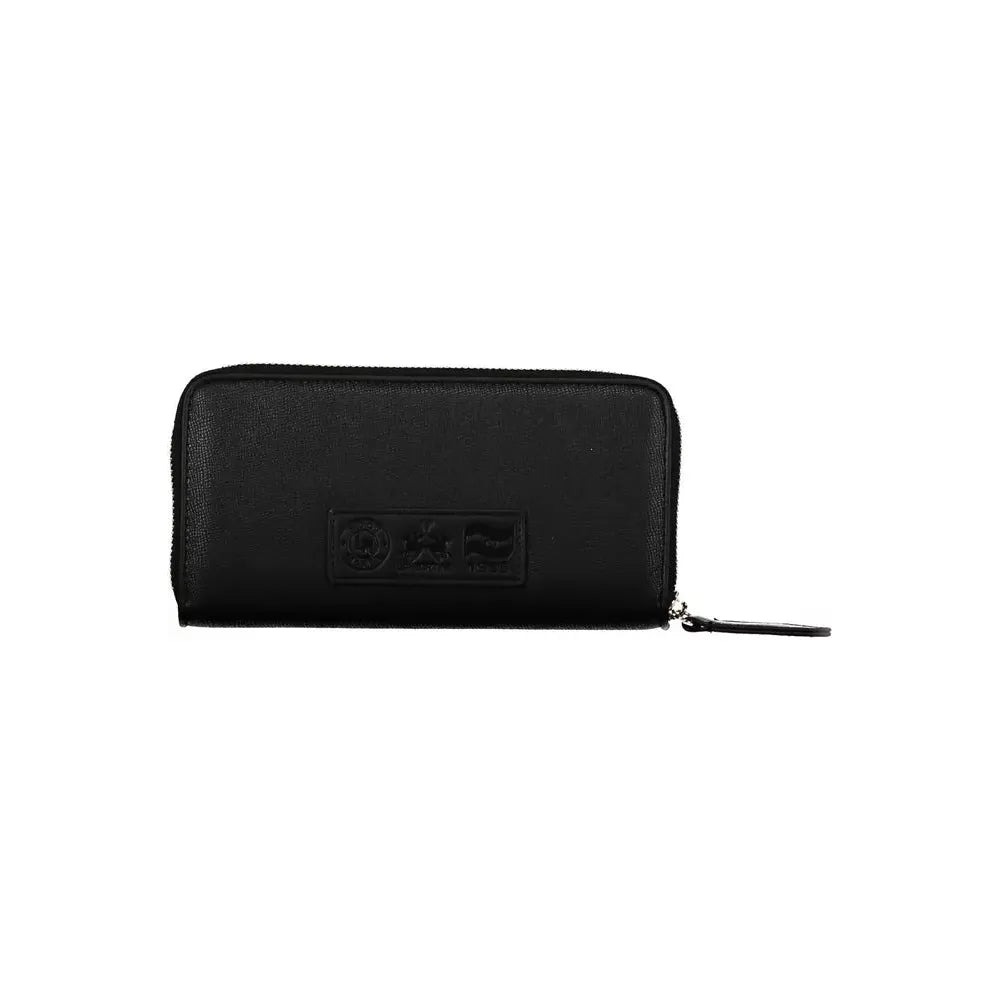 La Martina Black Polyethylene Women Wallet La Martina