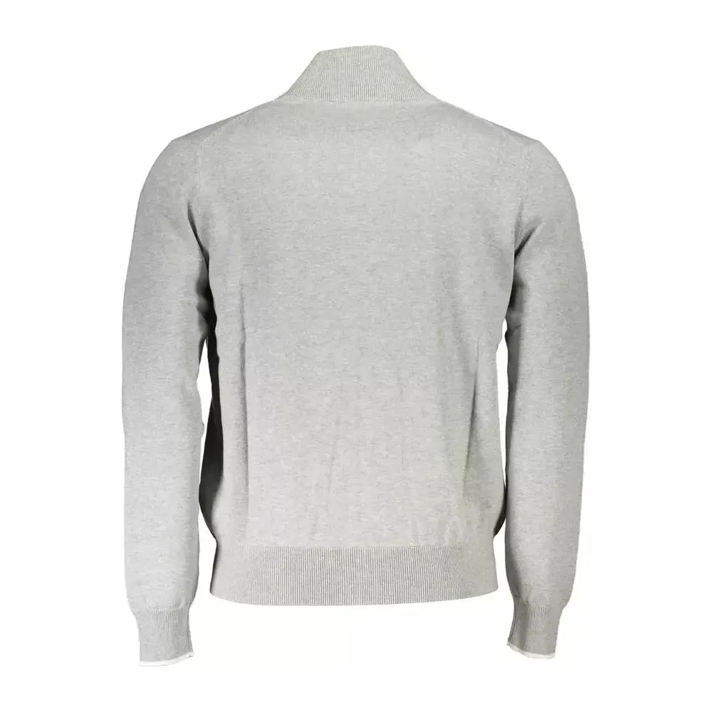 North Sails Gray Cotton Men Sweater North Sails