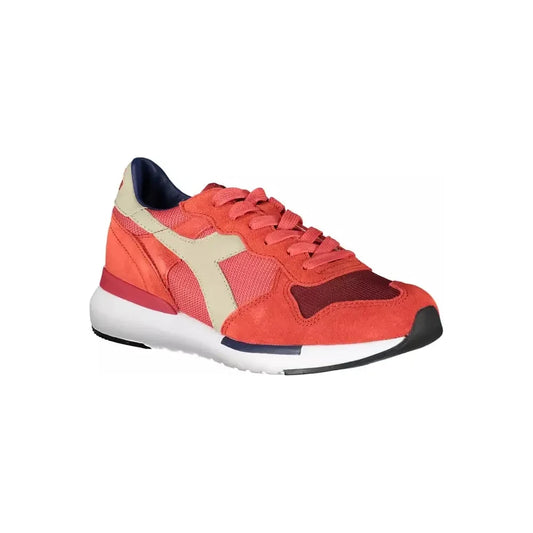 Diadora Red Leather Women Sneaker Diadora