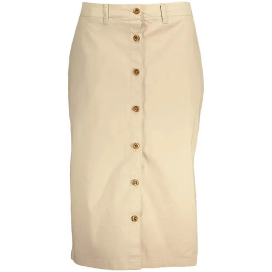 Gant Beige Cotton Women Skirt Gant