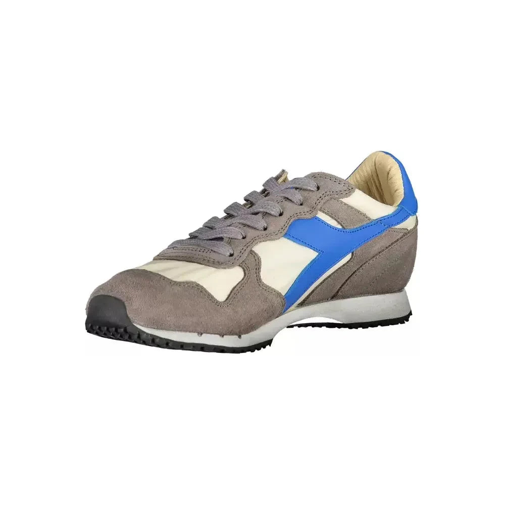 Diadora Gray Leather Women Sneaker Diadora