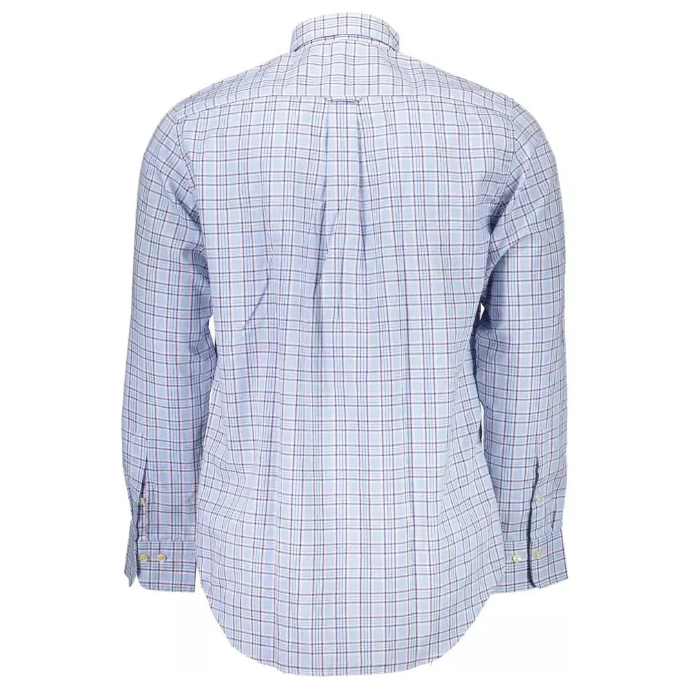 Gant Light Blue Cotton Men Shirt Gant