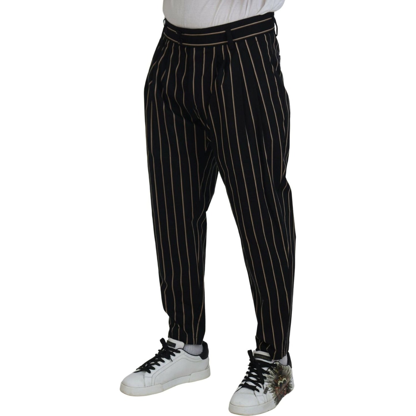 Dolce & Gabbana Elegant Striped Chino Tapered Pants Dolce & Gabbana