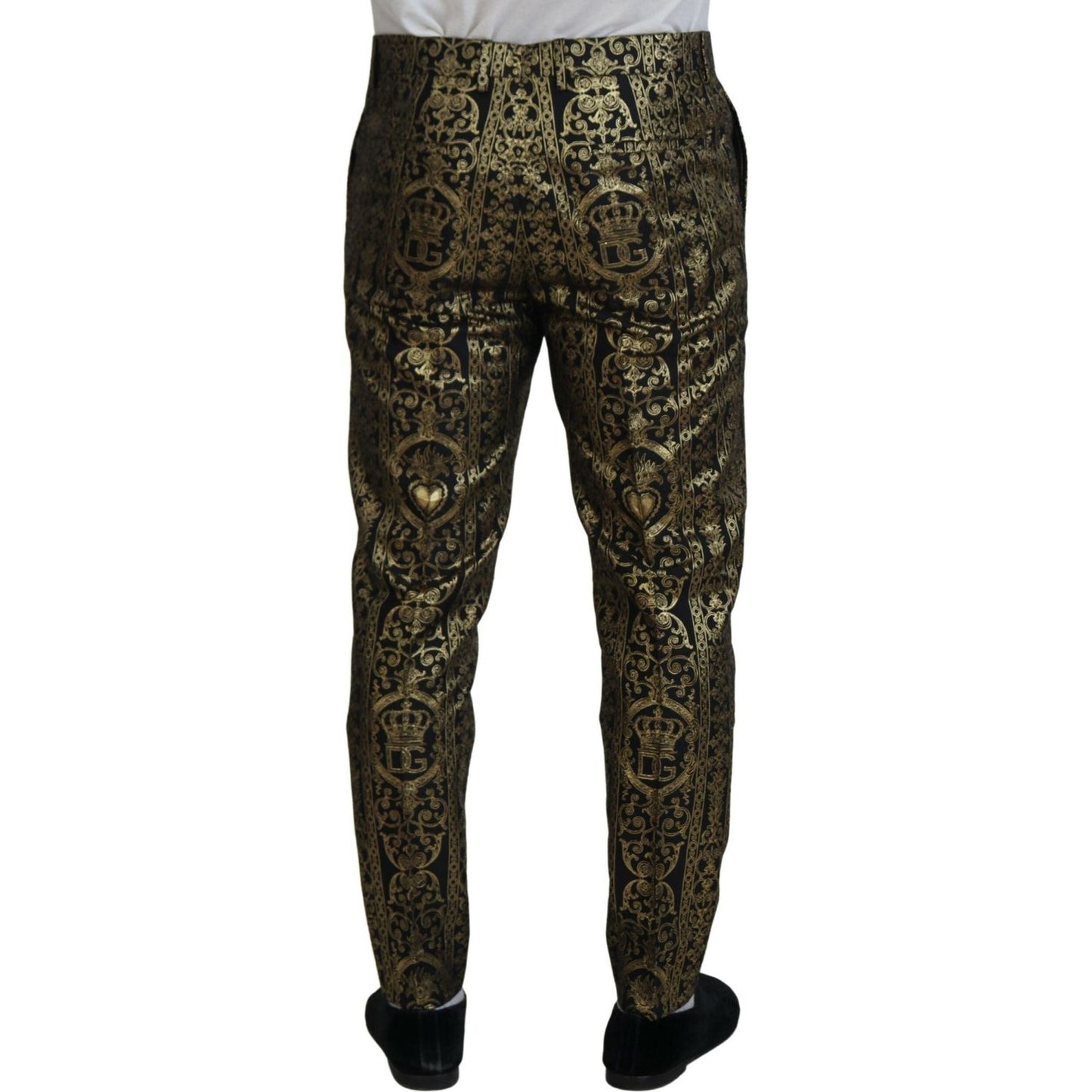 Dolce & Gabbana Elegant Jacquard Evening Pants Dolce & Gabbana