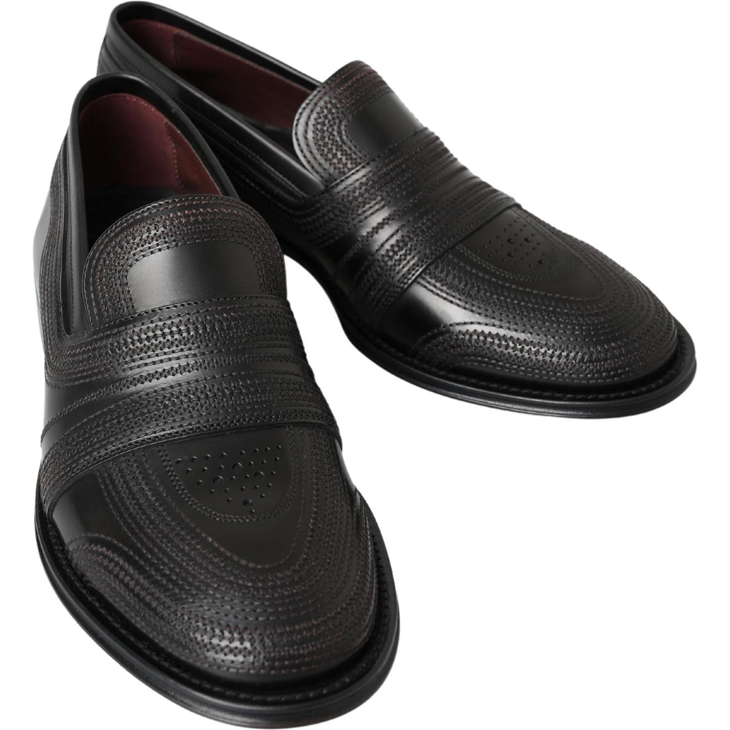 Dolce & Gabbana Elegant Black Leather Slipper Loafers Dolce & Gabbana